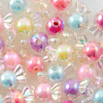 Candy Beads, Iridescent Pastel