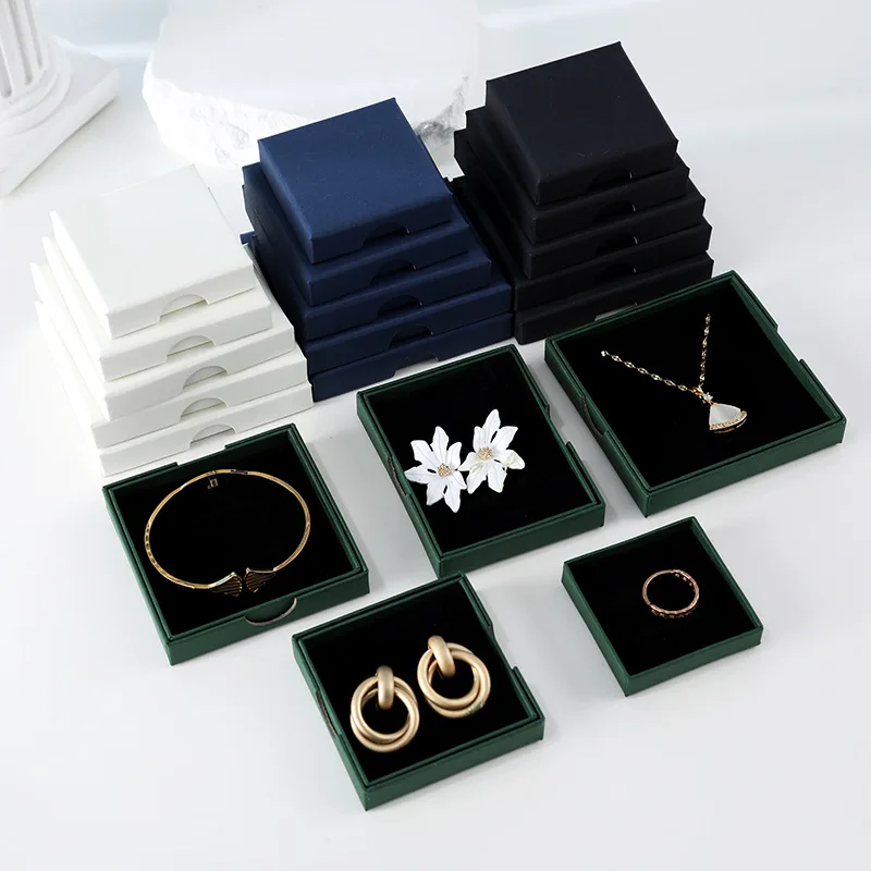 Cross-border Square Jewelry Packaging Box for Earrings Rings Pendants Necklaces-Paper Gift Box