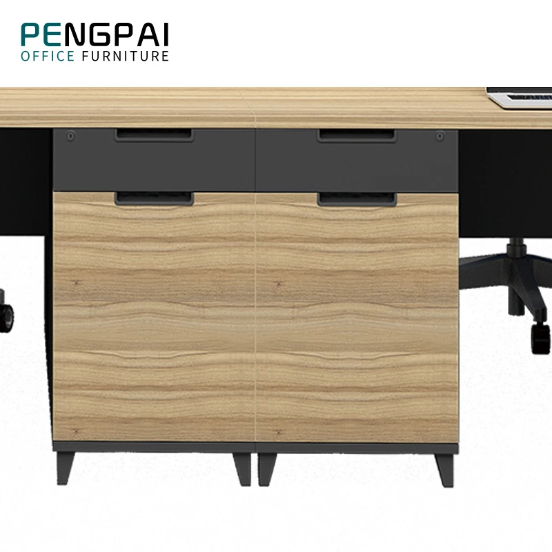 
 Современный дизайн PENGPAI, офисная Рабочая станция на 4 персоны, мебель, Рабочий стол  