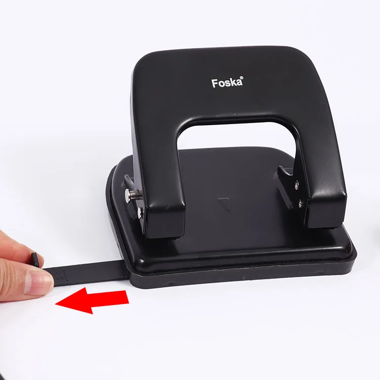 Foska красный синий черный цвет 20 листов Емкость 2 отверстия 6 мм круглое отверстие небольшой ручной Дырокол для офисных принадлежностей