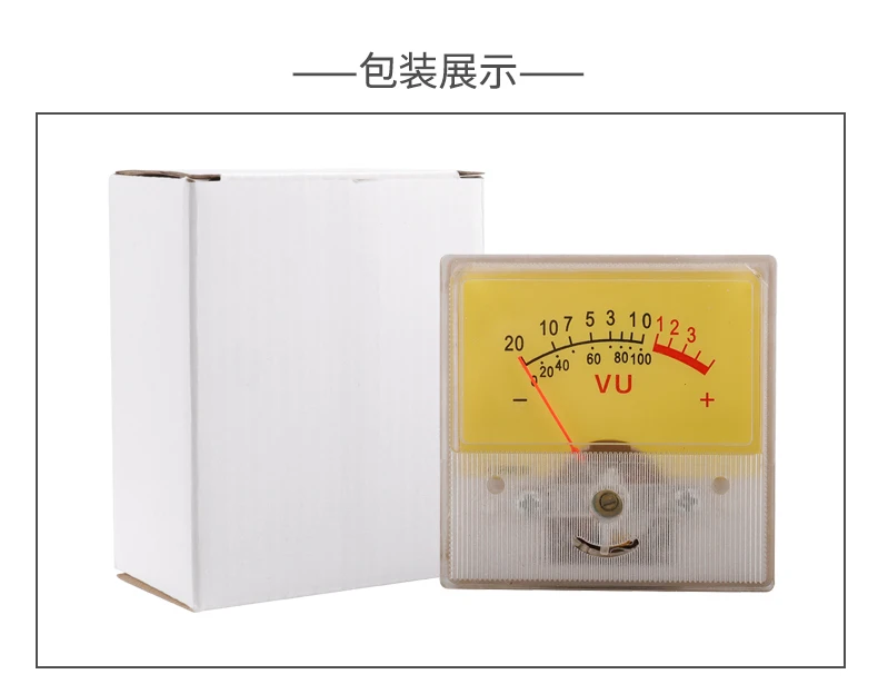 Large Panel Mini Amp Trade Header Meter 500UA De Analog with RGB LED Vu Meter Power Meter Plus Rgb Led Trade Header Meter