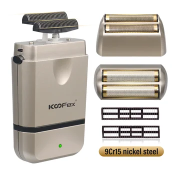 2024 Koofex New Arrival High Speed 10000 RPM Double Blade Foil Shaver 2000mAh Big Capacity Battery Shaver For Men