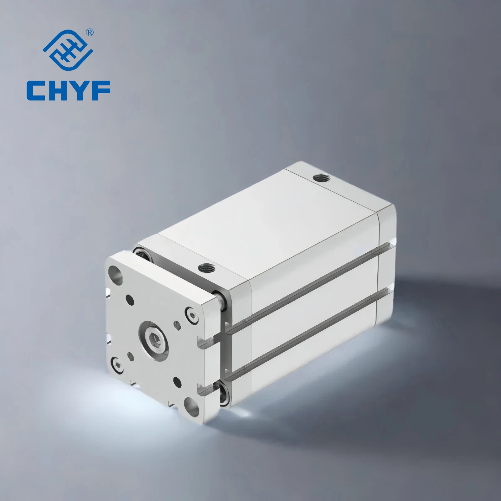 CHYF ADNGF Series Compact Cylinder Metric High Load Capacity with Guide Rod & Yoke Plate for Industrial Automation