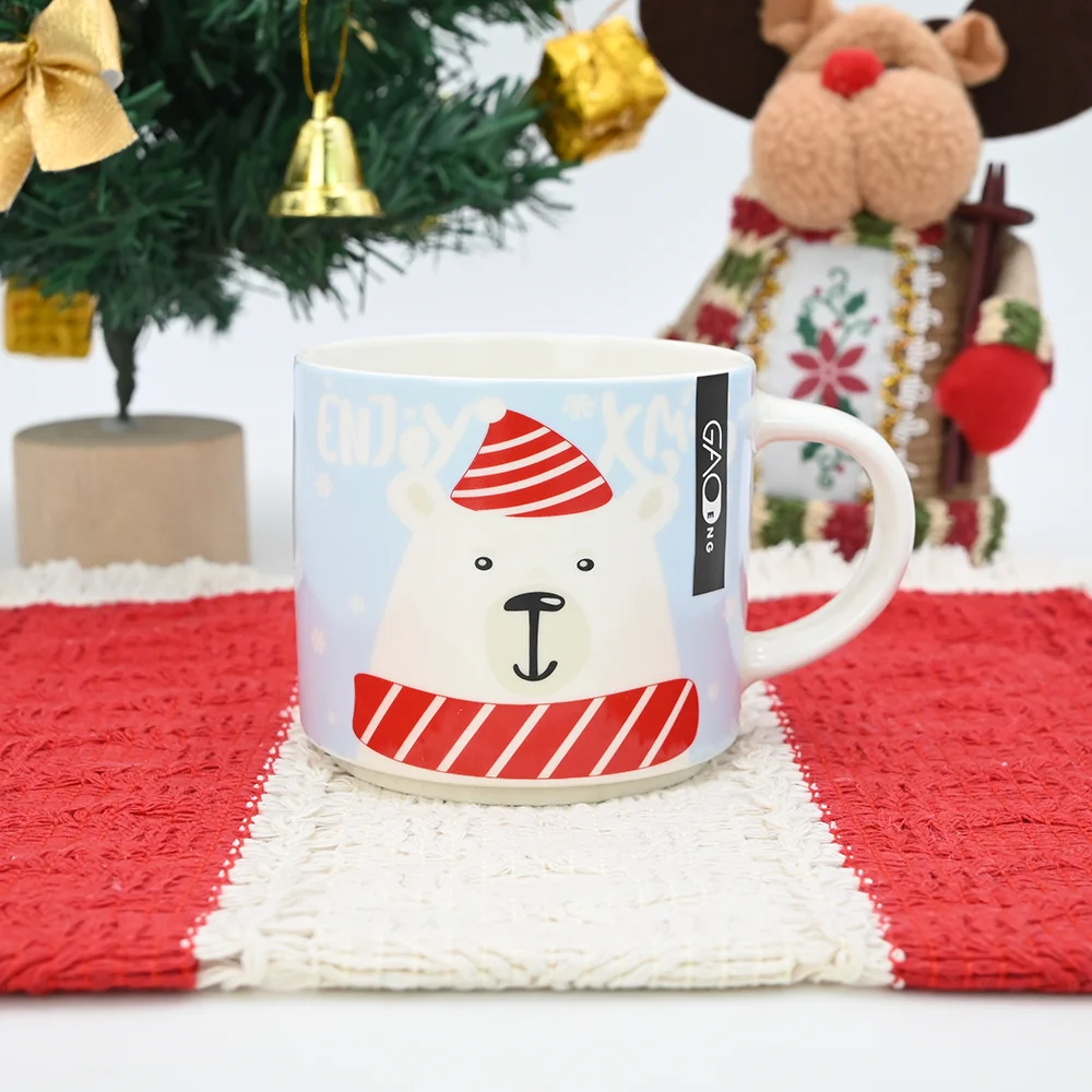 High Quality Christmas Stacking Cup with The White Bear and The Penguin Cute and Fashion
