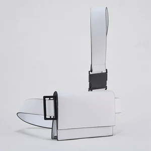Custom Logo Leather White Mens Fashion Harness Chest Rig Pack Crossbody Shoulder Bag for Men