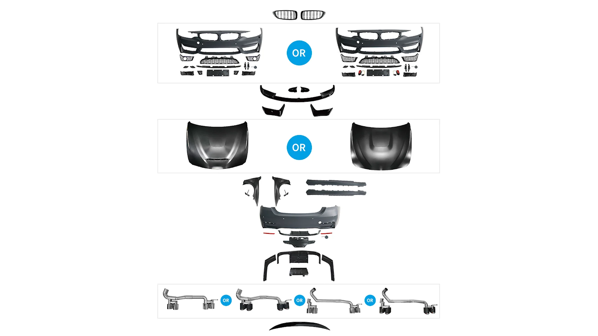 Complete Set Car Body Kit For Bmw 4 Series F32 F33 F36 435 440 Upgrade