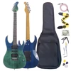 Set di colore blu-verde con motivo tigre