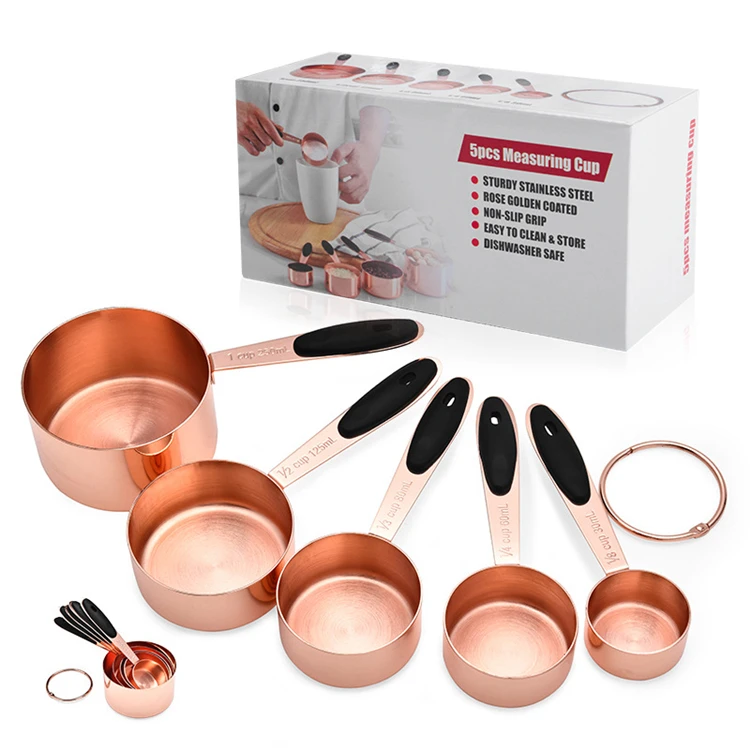 5 Piece Magnetic Measuring Spoon Set (Rose Gold)