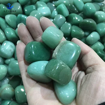Wholesale Natural Green Aventurine Jade Stone Rough Tumbled Crystal Gravel Stone