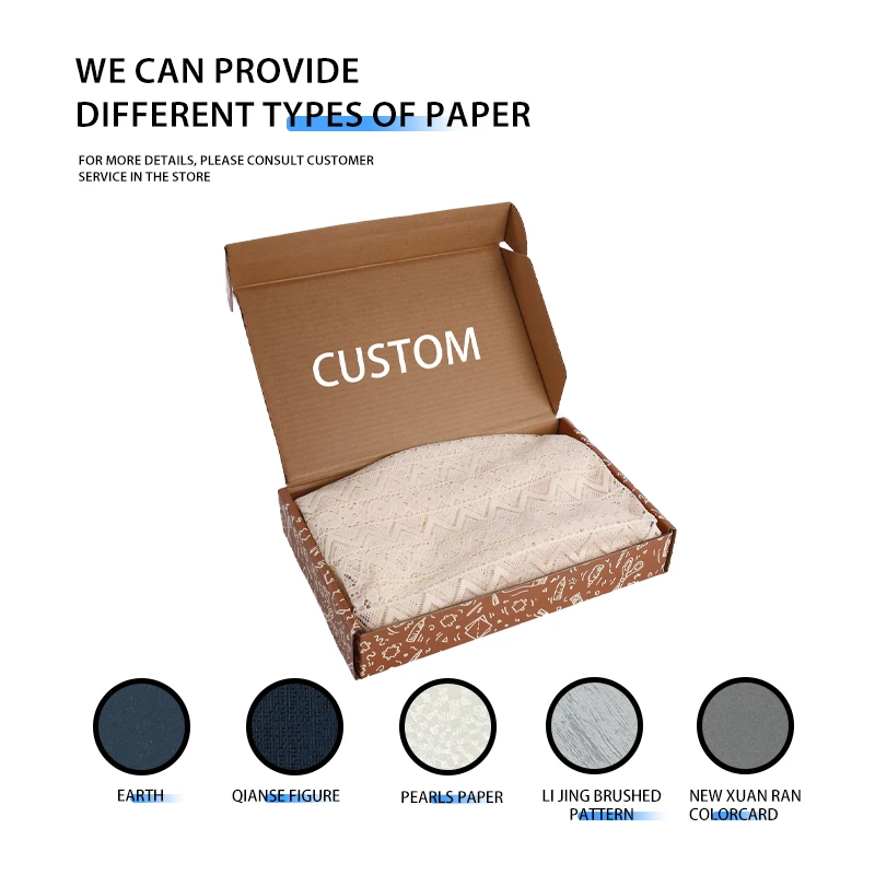 Boîte d’expédition pliante pour stockage, déménagement et transport, fabriquée en usine selon les spécifications OEM/ODM, en carton ondulé écologique, élégante et raffinée, pour l’emballage de vêtements, chaussettes et fourrures