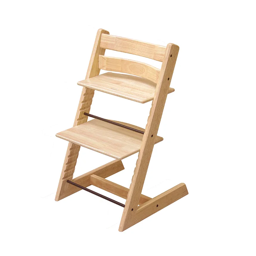 Wood Children's High Chair Tower Portable Baby Dining Growth Adjustable Convertible Chair for Children & Adults details