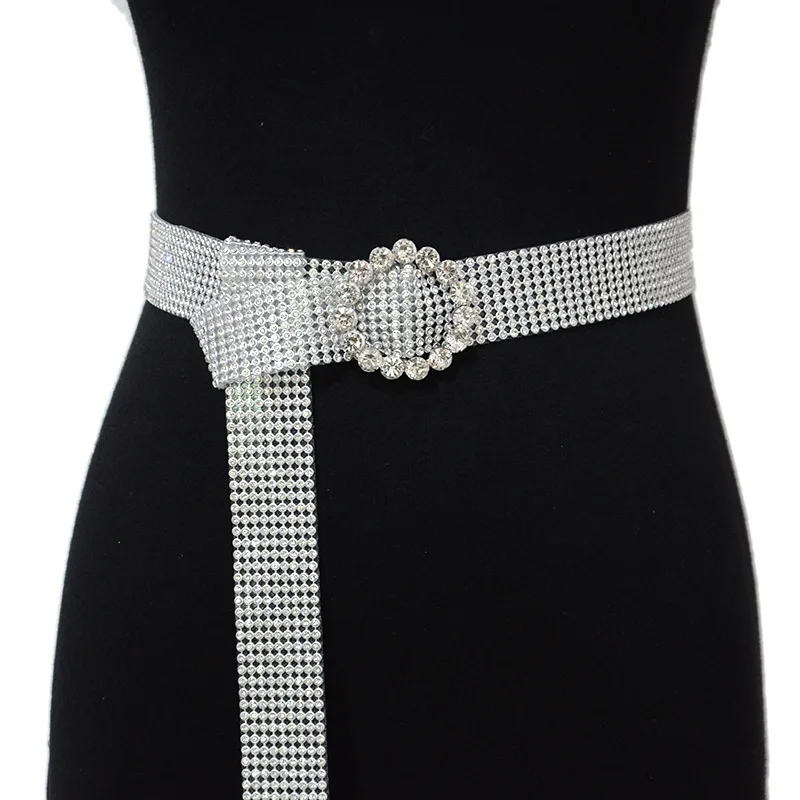 Новый женский милый пояс с бриллиантами, 9 рядов, инкрустированный Стразами Пояс, модный подходящий пояс для одежды