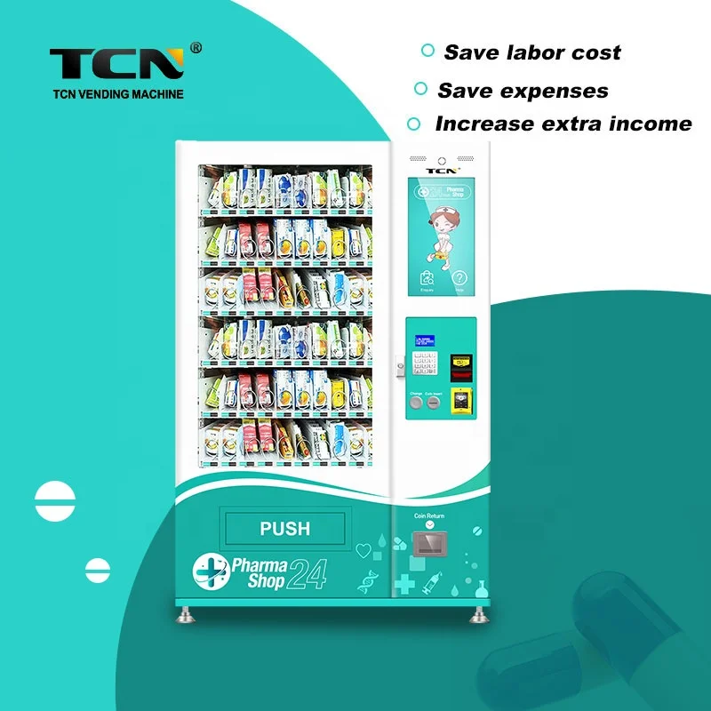 TCN Robotic Touch Screen Smart 24 Hours Self Service Pharmacie Vending Machine for Drug and Mask