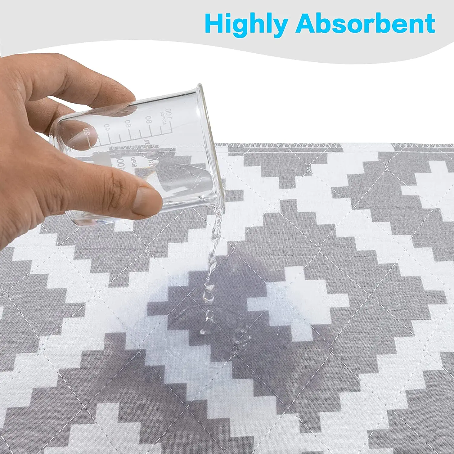 Washable Waterproof Incontinence Bed Pad For Adults With Flaps