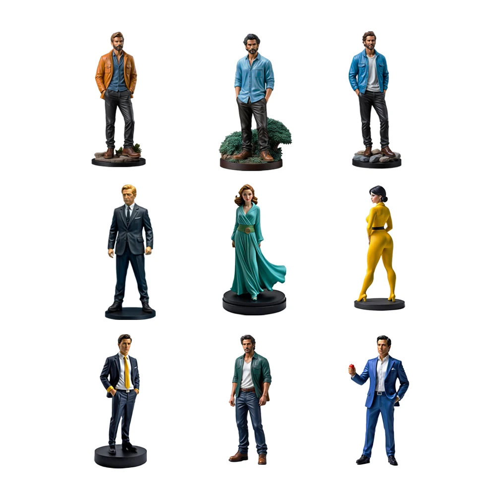 Home decoration collection pop mini 3d action character statues