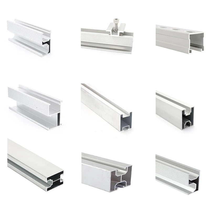 Easy Installation Rails Ground Mounting Kit Aluminum Mounting Rails for Solar Panels Solar Panel Mounting Rails on Metal Roof