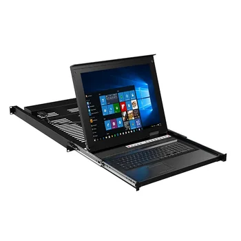 Arvitek 16-Port KVM Switch With 15.6" LCD - 1U Rack Mount Console For Server Management