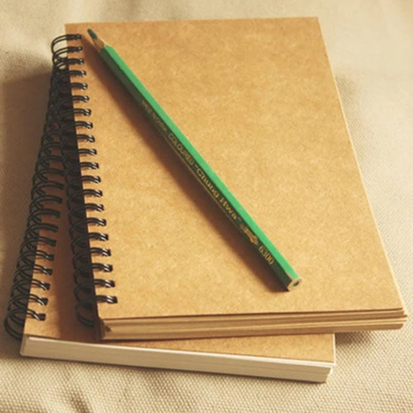 Customizable Journal Notebook Printing Agenda Softcover Note Books Cheap A5 Spiral Kraft Notebook