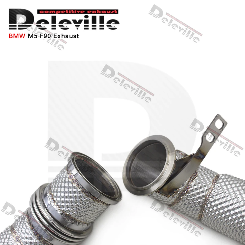 Exhaust Downpipe For Bmw M5 F90 4.4t 2018-2022 Performance Heat Shield ...