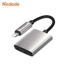 Mcdodo 556 Stereo 2 in 1 Audio Adapter Earphone Audio Splitter for iPhone Dual L Type Audio+Charge+Call+Wired Control