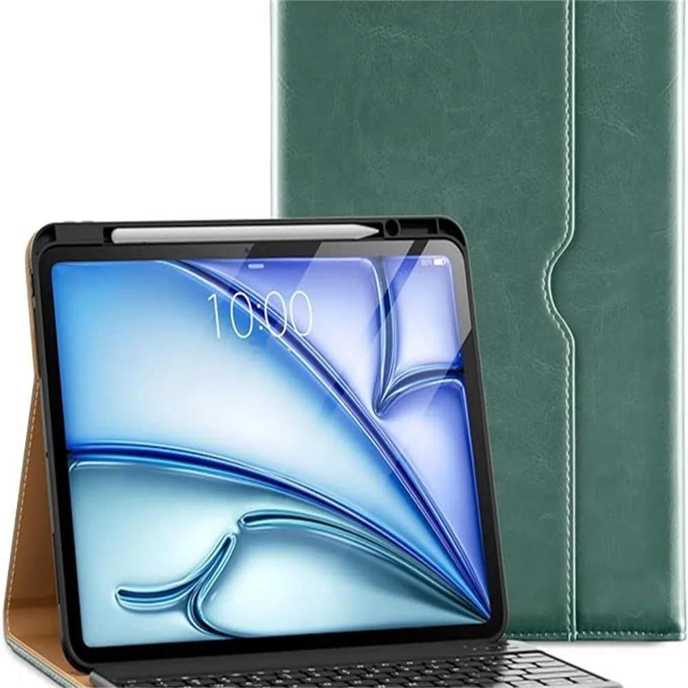 product high quality leather keyboard case for ipad por with pen slot stylish and durable support customization laudtec-28