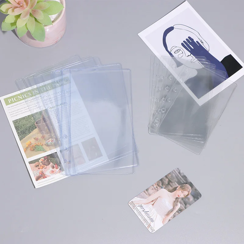 a6 plastic sleeves for cards name card holder 6 ring a6 binder clear pvc credit card