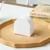 Pure white half-round small box with transparent border