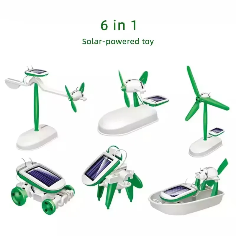 School Teaching DIY 6-in-1 Solar Powered Robot Education Kit STEM Smart Toys for Kids