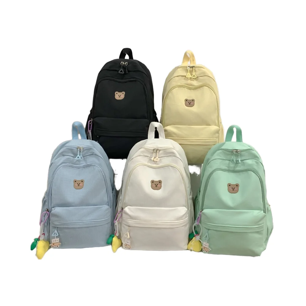 Neue Ware ab sofort verfügbar: Modischer Schulrucksack im Cartoon-Bären-Design für Mädchen mit Reißverschluss_voghion.com