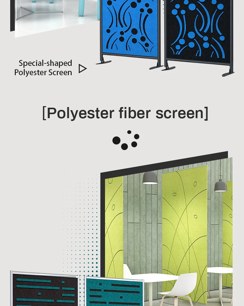 KINGMAN Hanging Screen Soundproof Polyester Fiber Panels