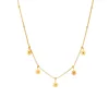 D102 five  Daisy pendant necklace-Gold