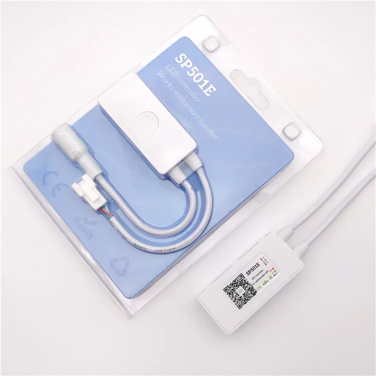 Alexa Google Smart Home SPI Voice APP Control Rgb WS2811 WS2812B SK6812 Addressable Led Strip Sp501e Wifi Controller