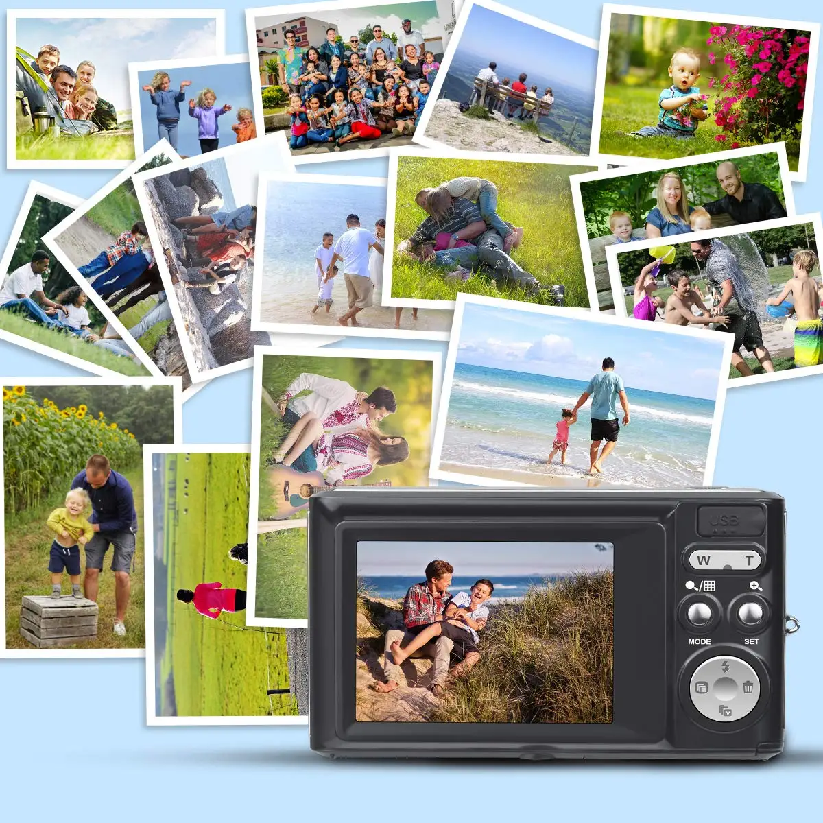 Cheap Digital Photo Camera OEM 2.4 Inch Professional Compact Camera With Smile Catch