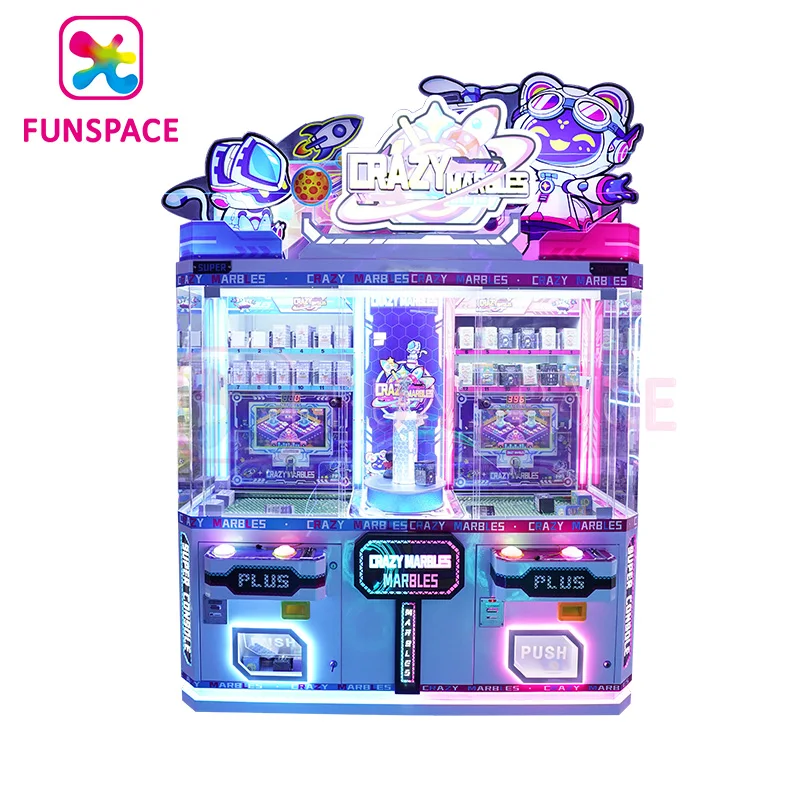 Funspace Coin-Operated Arcade Single and Double Push Bead Redemption Game Machine