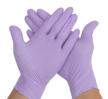 light purple gloves