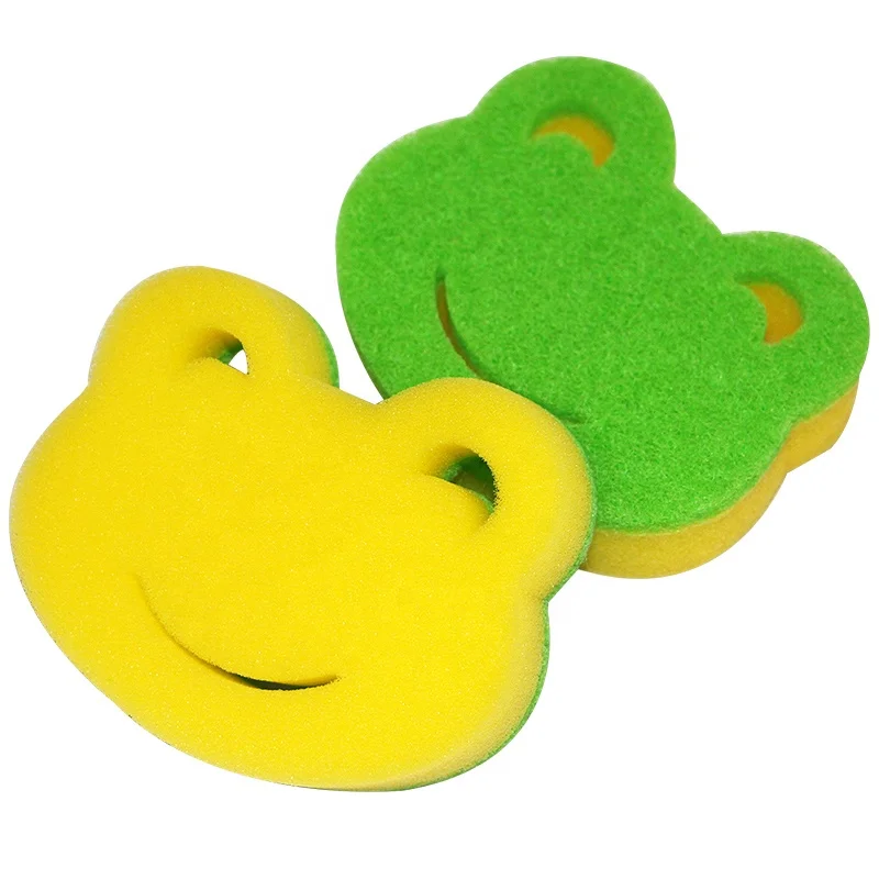 Cute Frog Composite Sponge Dishwashing Block Pot And Pan Kitchen Brush