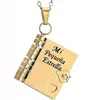 Collana con Ciondolo a Forma di Libro - Oro - Spagnolo
