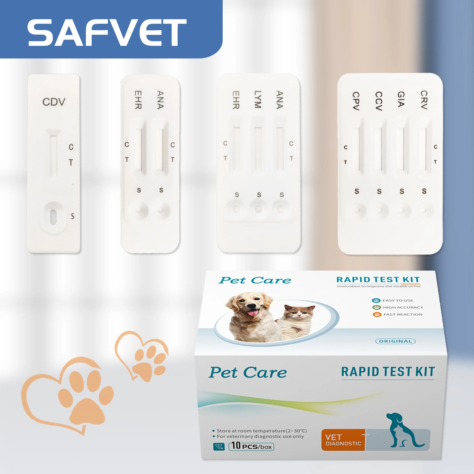 Pet Test Kit Animal Disease Diagnostic Antigen Test Kits for Canine