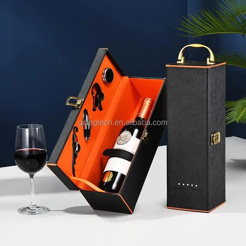 Folding Single Wine Glass Bottle Gift Packaging Boxes