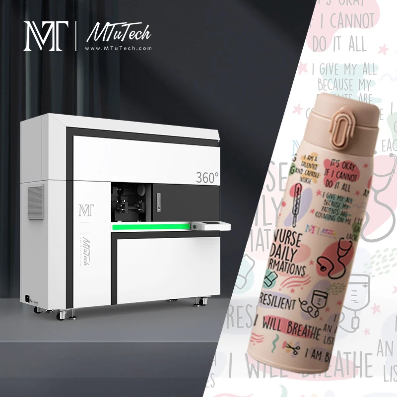 MTuTech Flagship Product 360 Rotary UV Printer for Tumbler and Water Bottle Printing