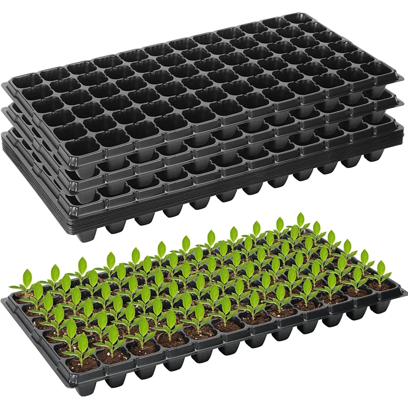 Plastic 200 72 104 128 Cell Seedling Tray 162 Holes Wholesale Agriculture Vegetables Nursery Seed Tray