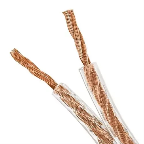オーディオケーブル2コア1.5MM2.5MM赤黒ケーブル銅透明