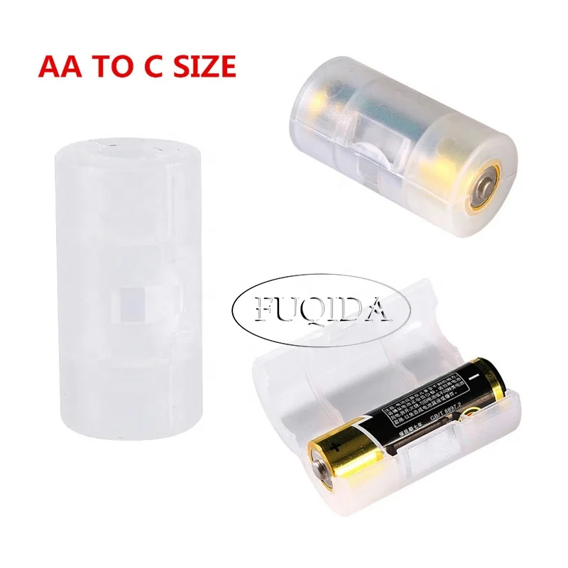 Parallel Aa Battery Adapter Aa to C Battery Converter Adapter Holder Case