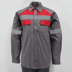 Customized logo Worker Uniform Spring Autumn Long Sleeved Workwear Reflective Work Shirt