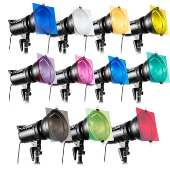 11in1 30cm 12 Inch Flash Color Film Video Light Filter Photography Accessories for Aputure 120dii 120d 300d Godox DE300 Flashing