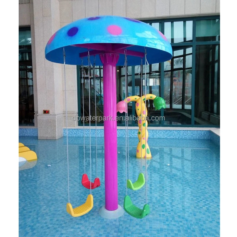 Kids Pool Games Aqua Park Equipment Mushroom Swing Set