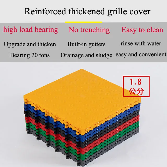 Heavy Duty PP Modular Plastic Interlocking Garage Floor Tiles Non ...