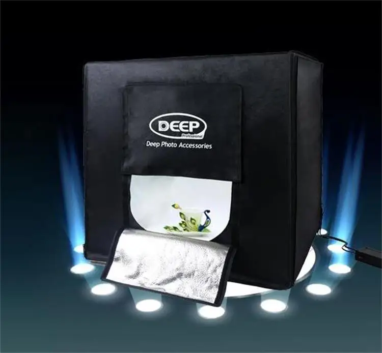 DEEP 80x80x80cM Led Studio Lightbox 80cm Photography Light Tent Soft Photo Studio Box