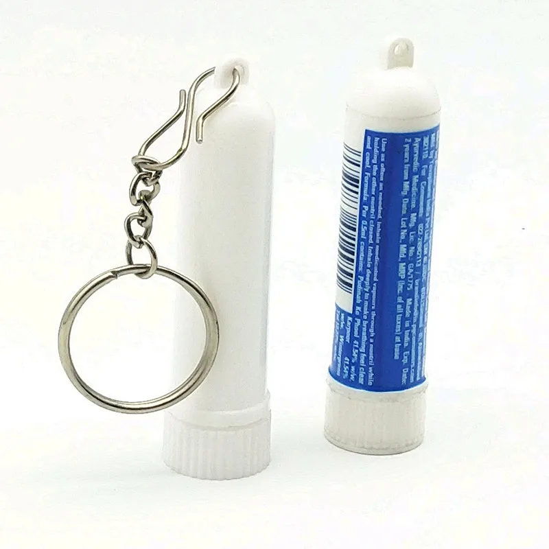 Empty Blank Nasal vapor Inhaler case With Keychain