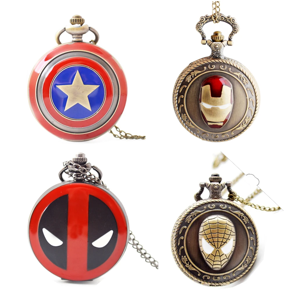 Retro Quartz Pocket Watch Various Styles Of Superhero Pocket Watches